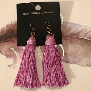 Mauve shingled earring